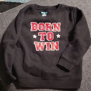 Toddler Sweater Top Size 24m Boys Black Born To Win long sleeve kids